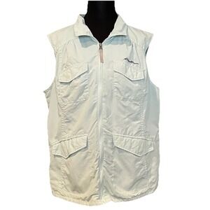 Eddie Bauer Women's Size XL Light Green‎ Full-Zip Utility Vest